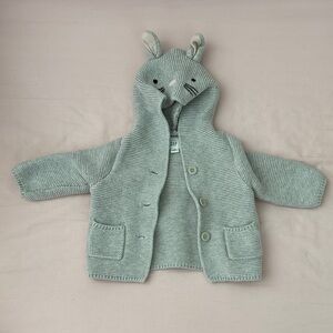 GAP Gray Bunny Ear Knit Jacket for Kids